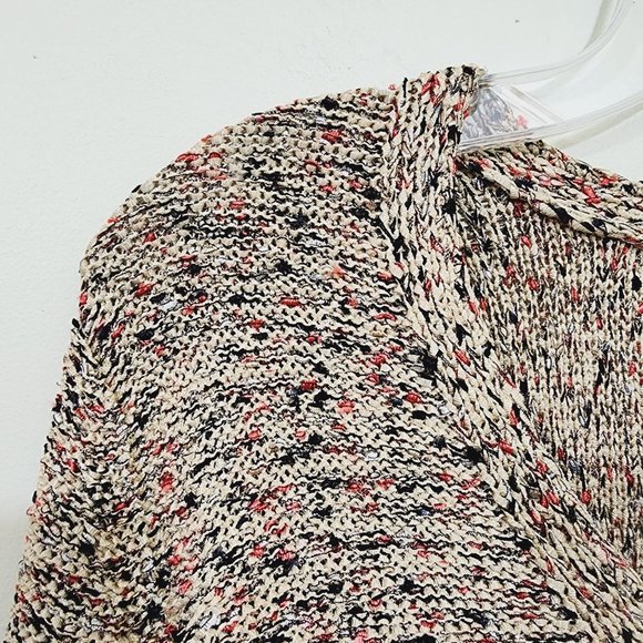 JH Collectibles stretchy confetti open knit button up cardigan woman's size L - Picture 8 of 8